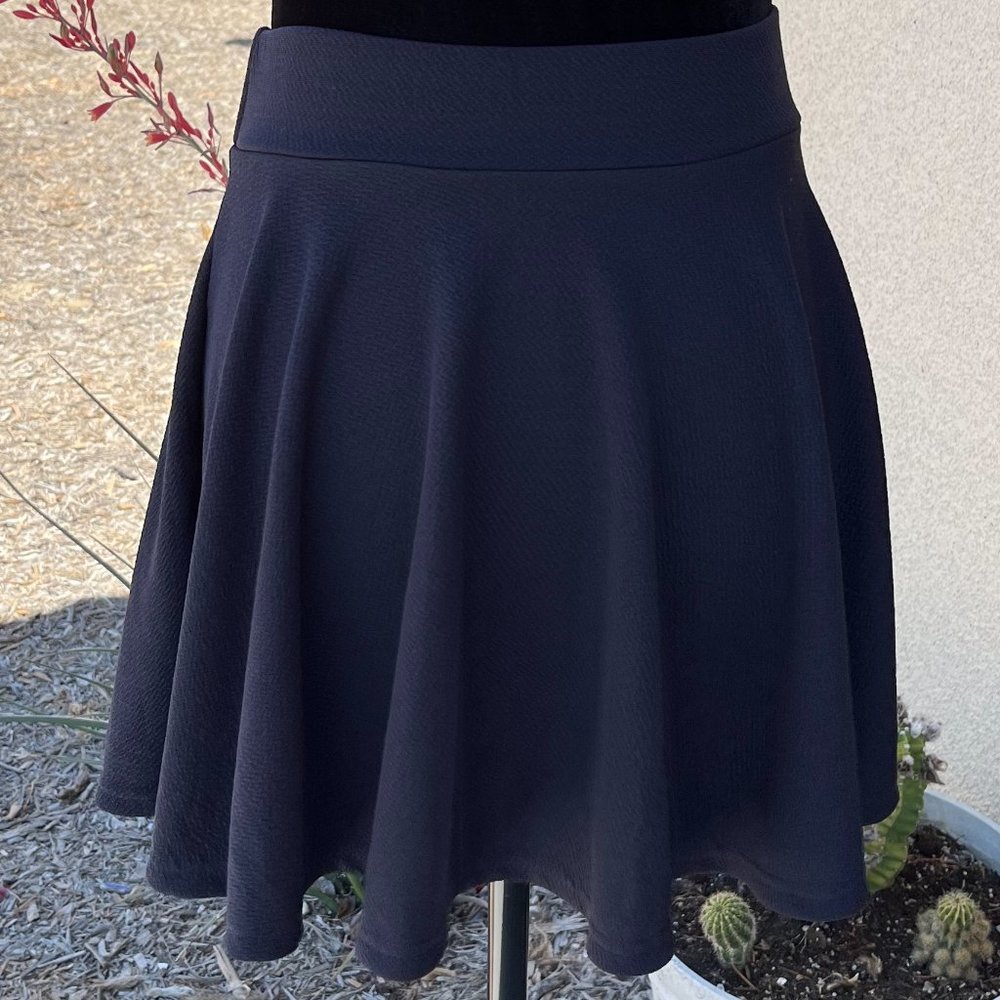 C-Mode Navy Blue Skater Skirt Women Size Small
